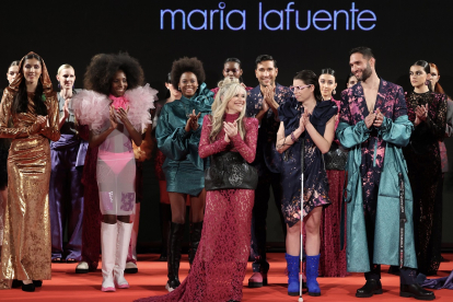 Desfile de la diseñadora Leonesa, María Lafuente en la pasarela Mercedes Fashion Week Madrid.- ICAL