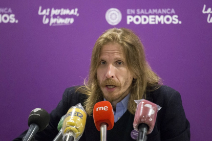 Rueda de prensa del secretario general de Podemos en Castilla y León. - ICAL