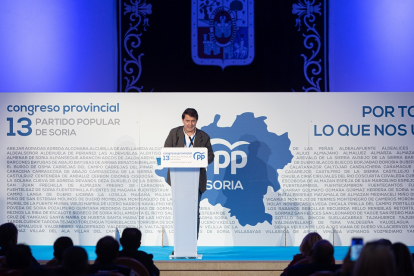 Fernández Mañueco en el congreso provincial del PP de Soria.- ICAL