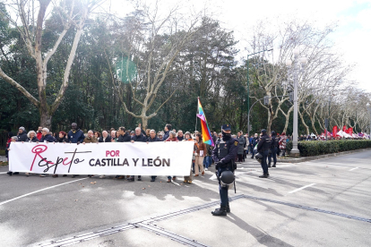 Manifestación "Por el Respeto a Castilla y León" celebrada este sábado en Valladolid.- ICAL