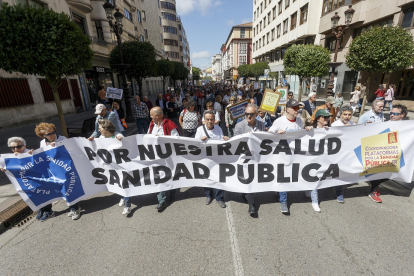 Manifestación por la sanidad pública en Burgos. -ICAL