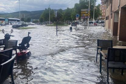 Inundaciones en Ponferrada este 11 de junio. EUROPA PRESS