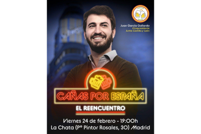 Cartel promocional de 'Cañas por España' con Juan García-Gallardo.- E. M.