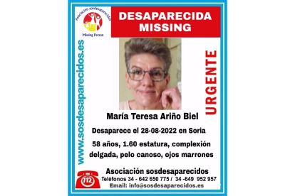 Mujer desaparecida en Soria el pasado domingo 28 de agosto. - SOS DESAPARECIDOS.