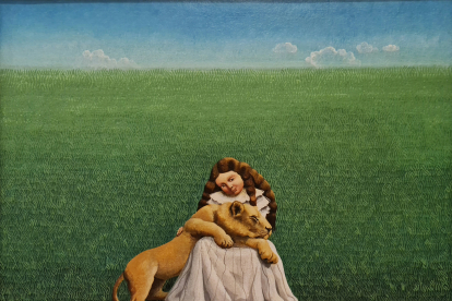 ‘Niña con leona’, de la artista salmantina Isabel Villar, que se mostrará en el expositor de Fernández-Braso en ARCO 2024. -ICAL.