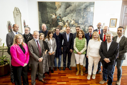 Encuentro del ex-presidente del Gobierno en la Diputación de Soria. -MARIO TEJEDOR