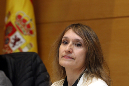 La consejera de Educación, Rocío Lucas, comparece ante la Comisión de Economía y Hacienda de las Cortes de Castilla y León para explicar el Proyecto de Ley de Presupuestos de la Comunidad para 2024 en lo referente a su departamento. ICAL