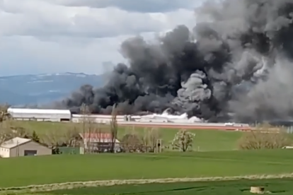 Incendio en una granja de aves en Briviesca (Burgos)