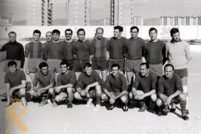 Equipo de fútbol de la comandancia de Segovia. 1973