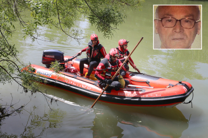 Labores de búsqueda en el Río Carrión del hombre de 93 años desaparecido en Palencia