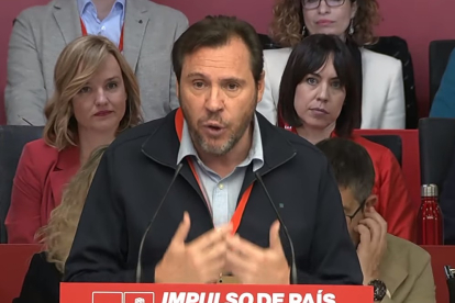 Óscar Puente en una intervención del Comité Federal del PSOE