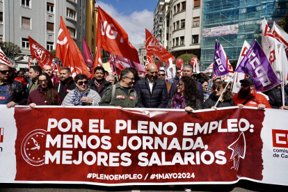 Manifestación en León con motivo del 1º de Mayo