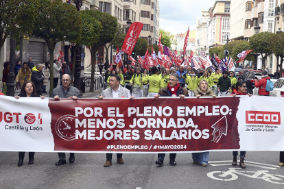 Manifestación en León con motivo del 1º de Mayo