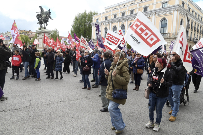 Manifestación del 1 de Mayo en Burgos, donde asistió el secretario general del PSOECyL, Luis Tudanca