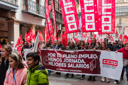 Manifestación con motivo del 1º de Mayo en Soria