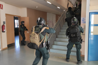 Simulacro terrorista en un colegio de Zamora