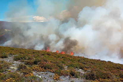 Incendio en la localidad berciana de Chan de Villar