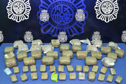 Droga incautada por la Policía Nacional.