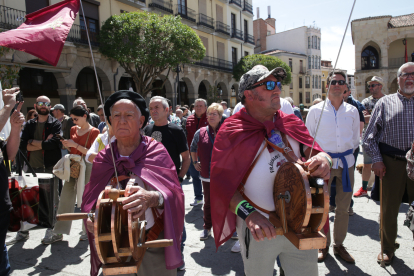 Concentración por la reapertura de la línea ferroviaria de la Ruta de la Plata entre Astorga (León), Zamora, Salamanca y Plasencia (Cáceres).