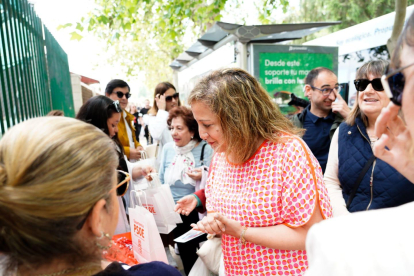 Iratxe García en un acto de campaña de las Elecciones Europeas 2024 en Salamanca