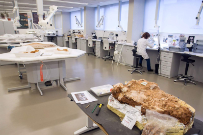 Laboratorio de Conservación y Restauración de piezas del Cenieh.