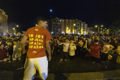 Celebración de la victoria en la final de la Eurocopa en Ávila