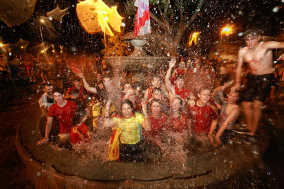 Celebración de la Eurocopa en Ciudad Rodrigo (Salamanca)