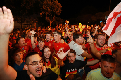 Celebración de la Eurocopa en Ciudad Rodrigo (Salamanca)