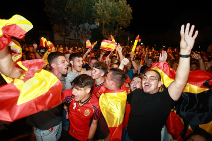 Celebración de la Eurocopa en Ciudad Rodrigo (Salamanca)