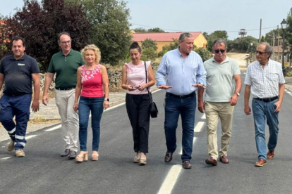 Visita a las obras de mejora de las carreteras en la comarca de Sayago.