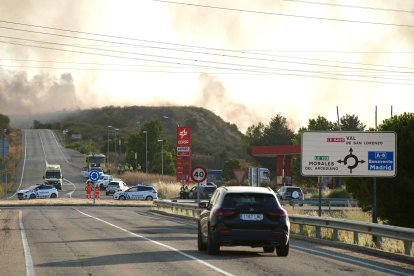 Incendio de nivel 2 en Castrillo de los Polvazares (León).