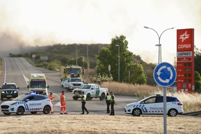 Incendio de nivel 2 en Castrillo de los Polvazares (León).