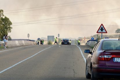 Incendio de nivel 2 en Castrillo de los Polvazares (León).