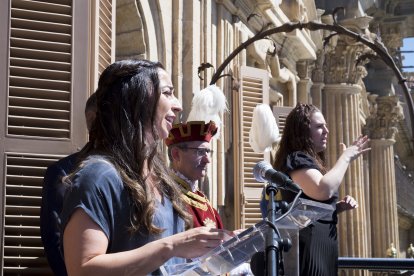 La capitana del Club Baloncesto Perfumerías Avenida, Silvia Domínguez, pronuncia el Pregón de las Fiestas de Salamanca.