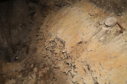 Las obras en la capilla de San Isidro o de San Jerónimo han permitido desenterrar una gran bóveda anterior a la catedral románica,con multitud de restos oseos, situada a la misma profundidad que la de San Antolín, que podría datar de la época visigótica o prerrománica