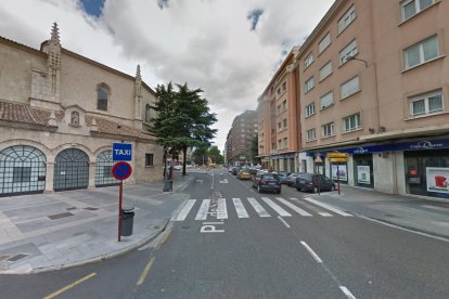 Plaza de San Lázaro de Palencia, donde la víctima ha pedido ayuda.