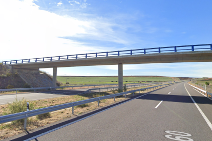 Viaducto localizado en la A-60 en Reliegos