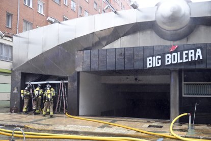 Incendio en una bolera de la calle Soria de la capital burgalesa