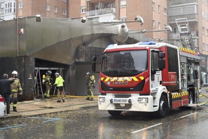 Incendio en una bolera de la calle Soria de la capital burgalesa