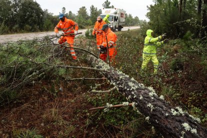 El huracán Kirk causa estragos en la carretera Fuenteguinaldo con Navas Frías (Salamanca)