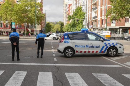 Tejado desprendido en la calle Recondo en Valladolid