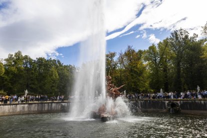 Imagen de la fuente de Andrómeda del Palacio Real de la Granja