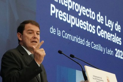 Alfonso Fernández Mañueco, en la presentación de los presupuestos.