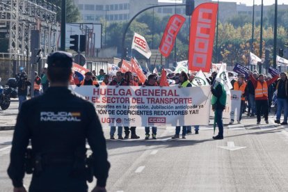 Manifestación de AUVASA en Valladolid.