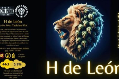 Cerveza H de León.