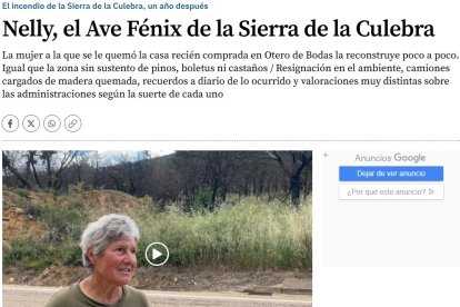 'Nelly, el Ave Fénix de la Sierra de la Culebra', reportaje de Alicia Calvo premiado en la XXXVIII edición del Premio de Periodismo Francisco de Cossío