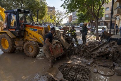 Equipo de rescate de Castilla y León en Aldaya (Valencia)