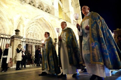 Celebración de la Procesión de las antorchas con motivo del 52 Congreso Nacional de Hospitalidad de España que acoge la Diócesis de León