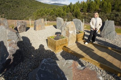 Inauguración del Memorial Minero en recuerdo a los trabajadores fallecidos en el accidente de la mina de Combustibles de Fabero del Grupo Río en Fabero (León), del que se cumplen 40 años