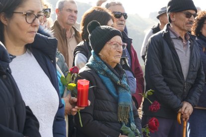 Inauguración del Memorial Minero en recuerdo a los trabajadores fallecidos en el accidente de la mina de Combustibles de Fabero del Grupo Río en Fabero (León), del que se cumplen 40 años